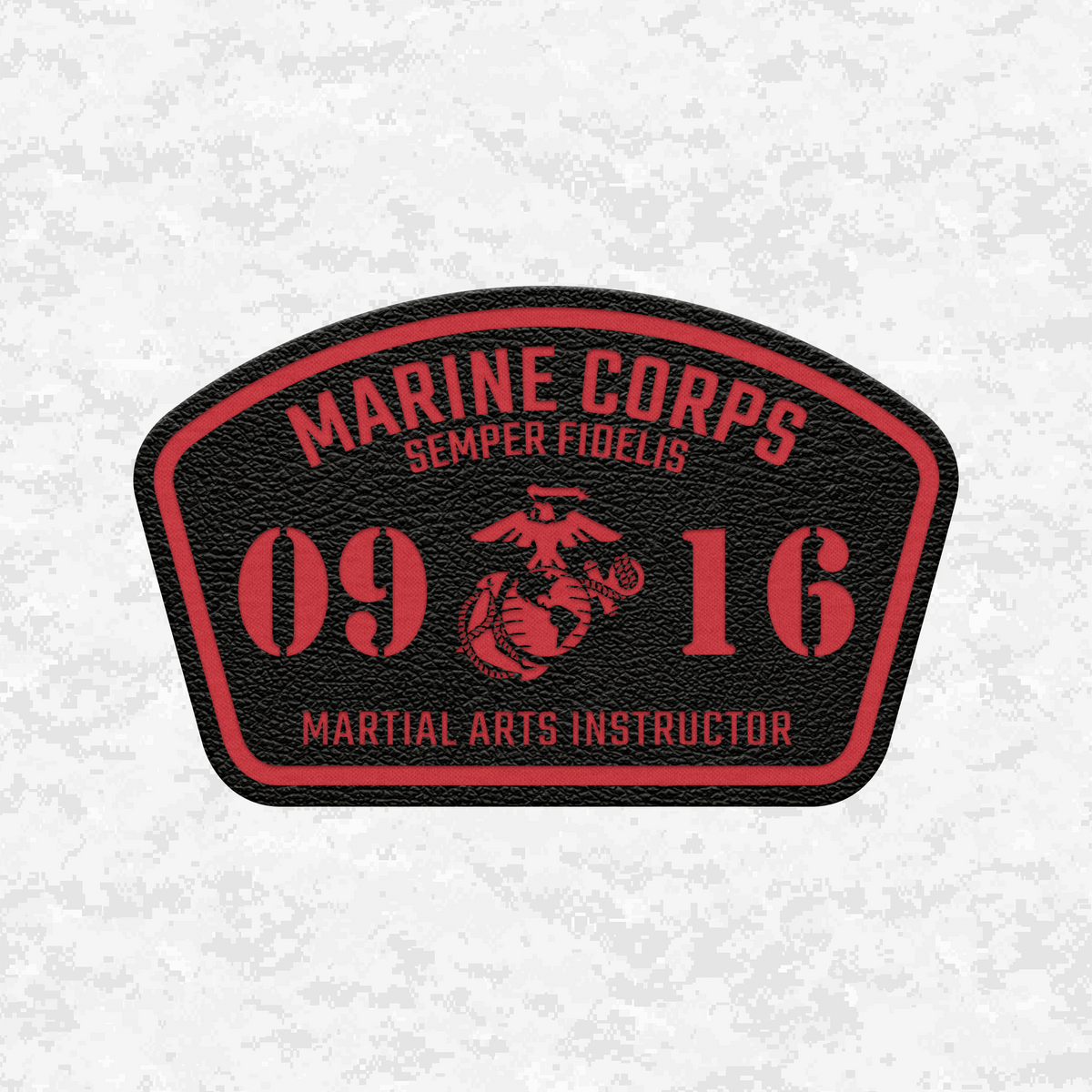 MOS 0916 Martial Arts Instructor | Leather Patch | Velcro Backed