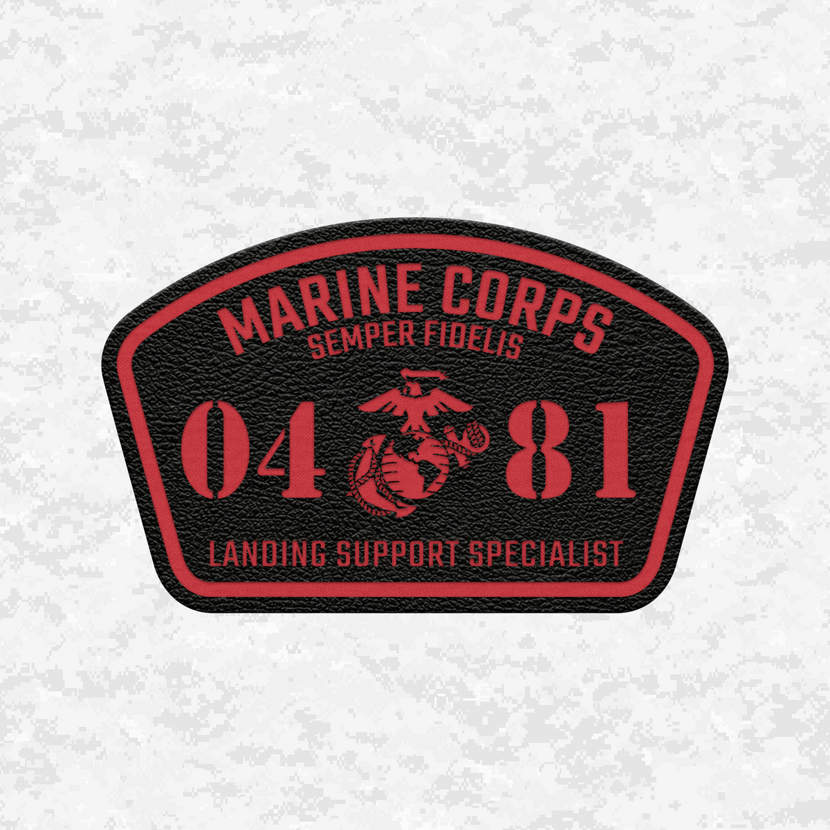 MOS 0481 Landing Support Specialist | Leather Patch | Velcro Backed