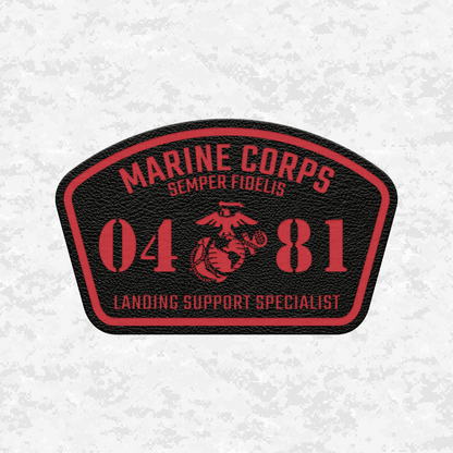 MOS 0481 Landing Support Specialist | Leather Patch | Velcro Backed