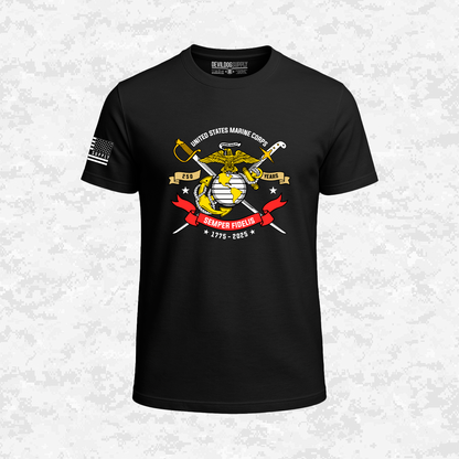 250th USMC | Semper Fidelis | United States Marine Corps | EGA | 250 Years Collection | T-shirt