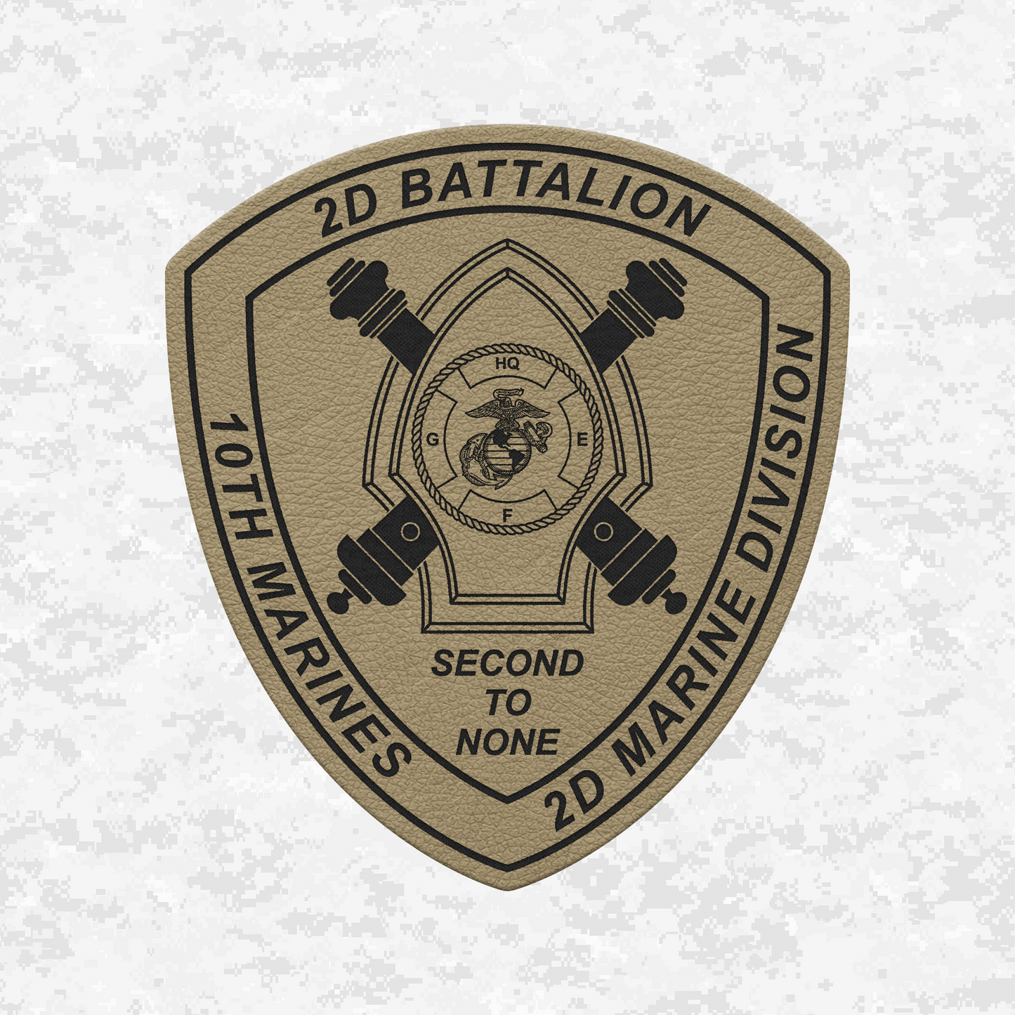 2nd Battalion 10th Marines Unit "Gunslinger" | Leather Patch | Velcro Backed