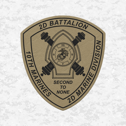 2nd Battalion 10th Marines Unit "Gunslinger" | Leather Patch | Velcro Backed