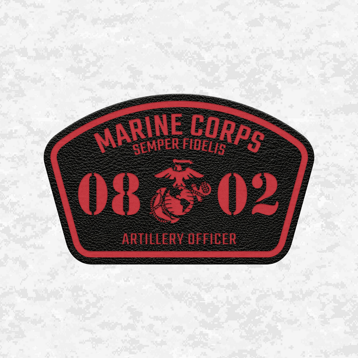MOS 0802 Artillery Officer | Leather Patch | Velcro Backed