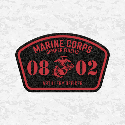 MOS 0802 Artillery Officer | Leather Patch | Velcro Backed