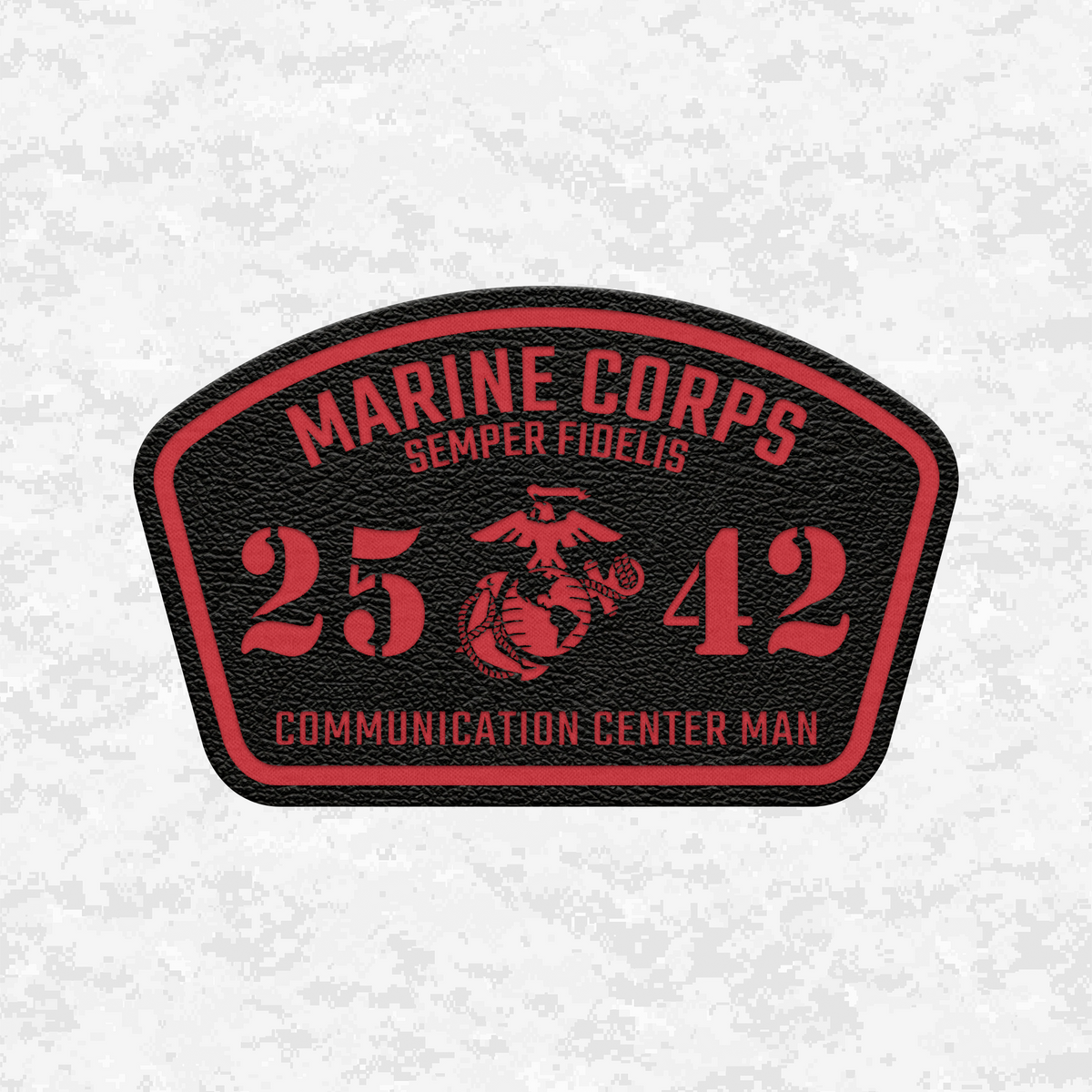 MOS 2542 Communication Center Man | Leather Patch | Velcro Backed