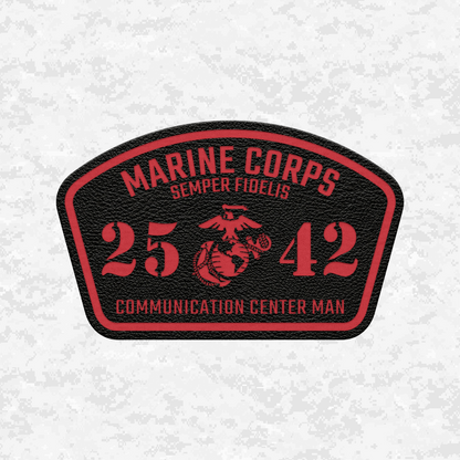MOS 2542 Communication Center Man | Leather Patch | Velcro Backed