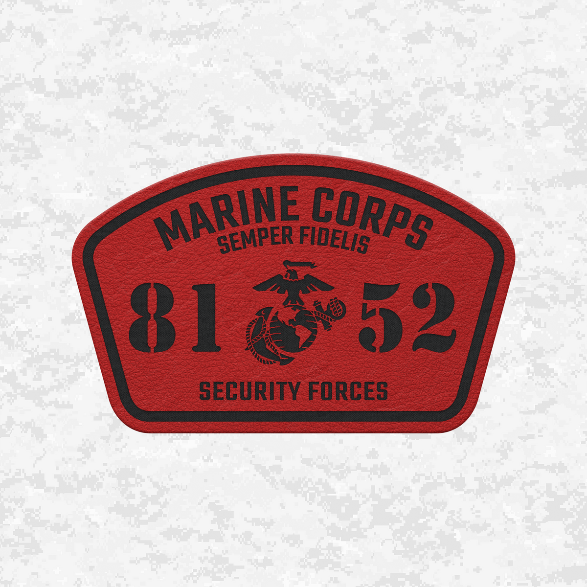 MOS 8152 Marine Corps Security Force Guard | Leather Patch | Velcro Backed