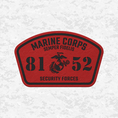 MOS 8152 Marine Corps Security Force Guard | Leather Patch | Velcro Backed