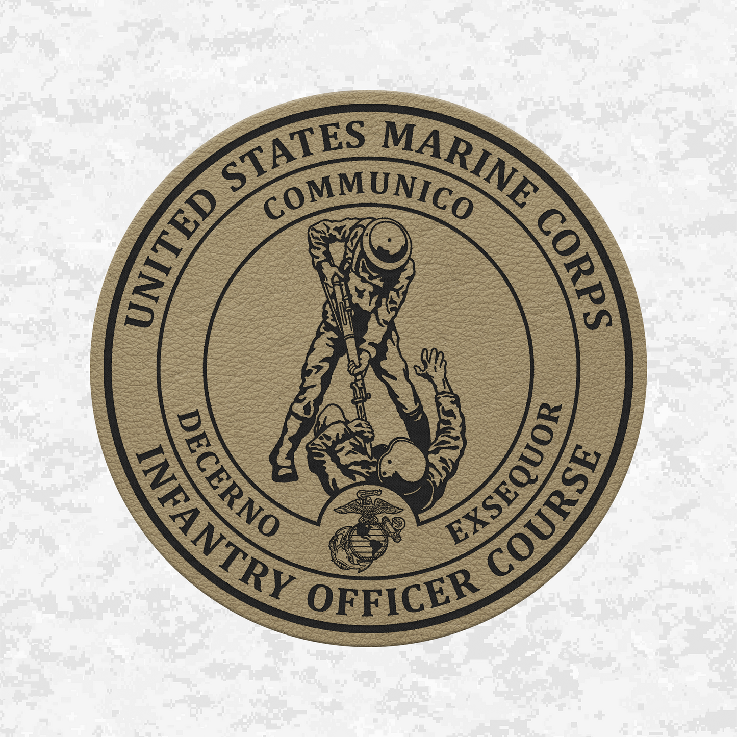 Infantry Officer Course | Leather Patch | Velcro Backed