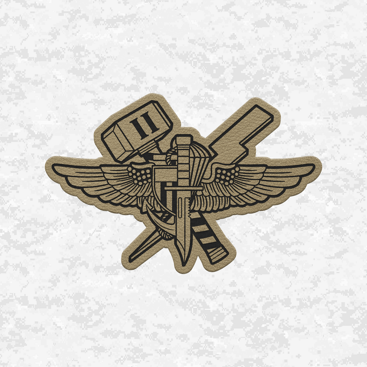 2D ANGLICO Jack | Leather Patch | Velcro Backed