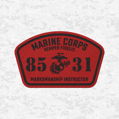 MOS 8531 Marksmanship Instructor | Leather Patch | Velcro Backed