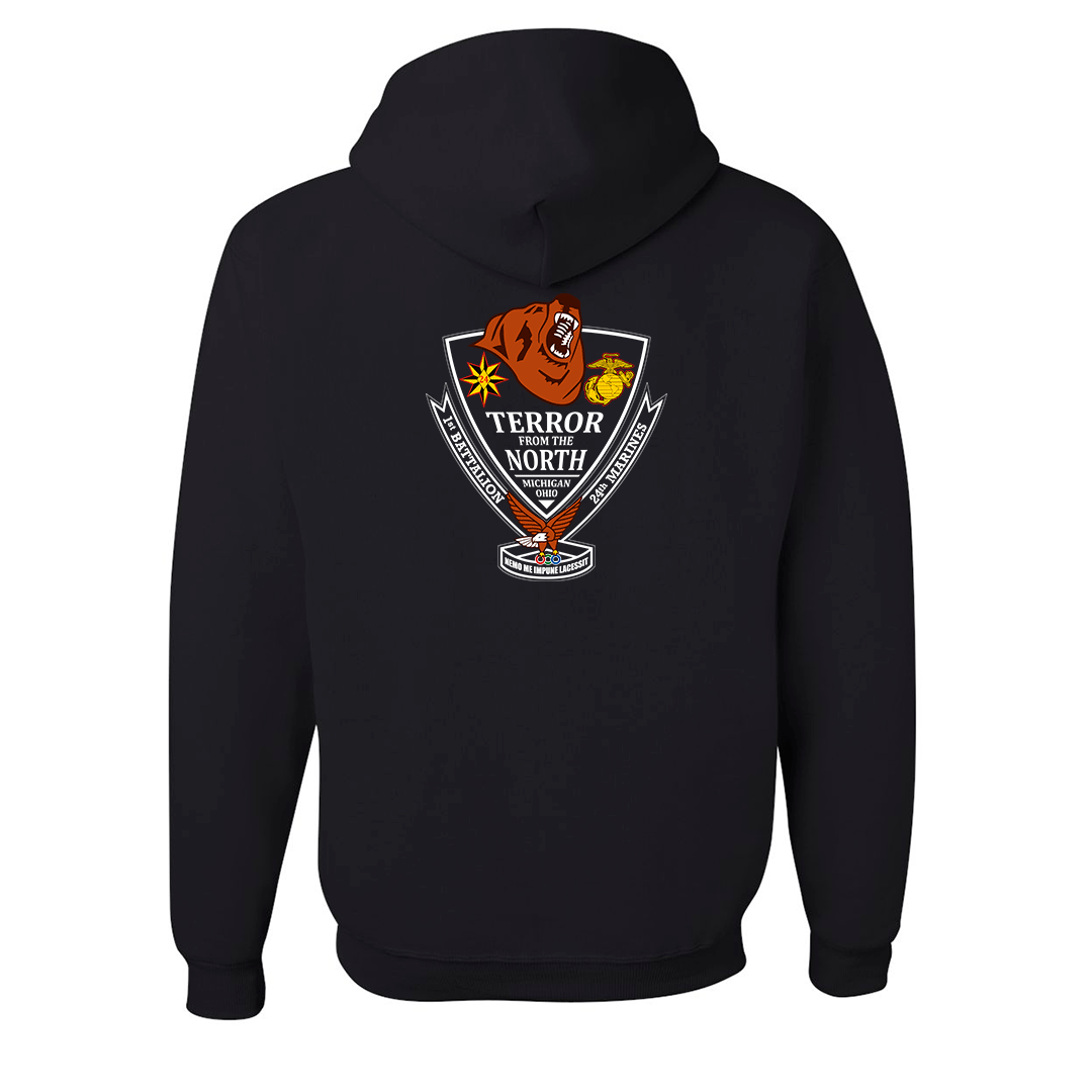 1st Battalion 24th Marines Unit "The Terror from the North" Hoodie