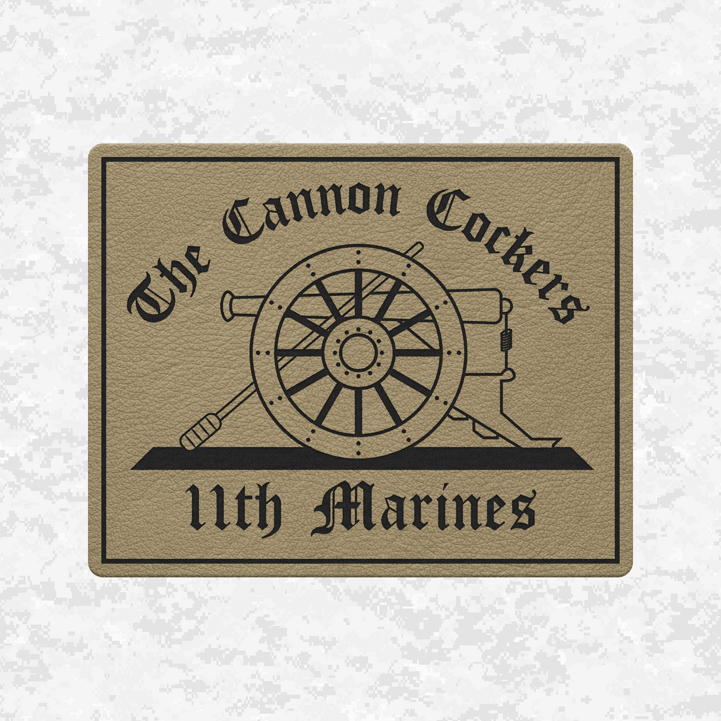 11th Marines Regiment "The Cannon Cockers" | Leather Patch | Velcro Backed