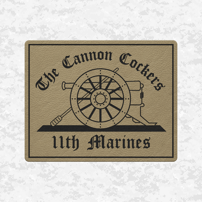 11th Marines Regiment "The Cannon Cockers" | Leather Patch | Velcro Backed