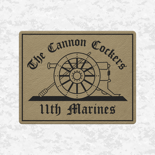 11th Marines Regiment "The Cannon Cockers" | Leather Patch | Velcro Backed