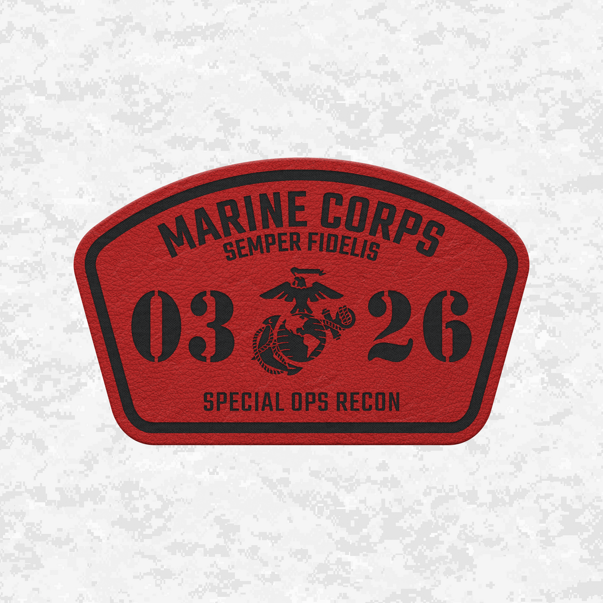 MOS 0326 Reconnaissance Marine Parachutist/Freefall | Leather Patch | Velcro Backed