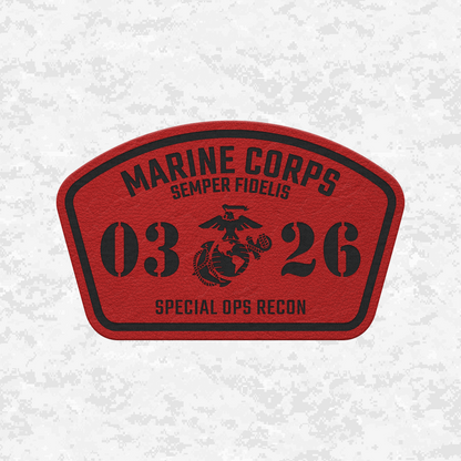 MOS 0326 Reconnaissance Marine Parachutist/Freefall | Leather Patch | Velcro Backed