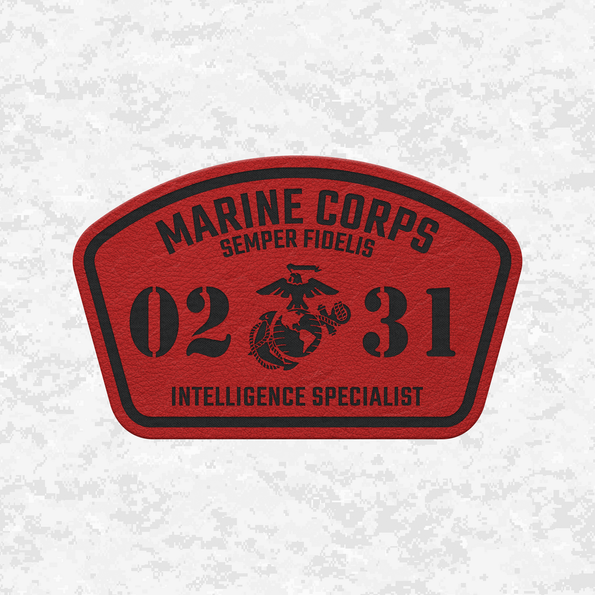 MOS 0231 Intelligence Specialist | Leather Patch | Velcro Backed