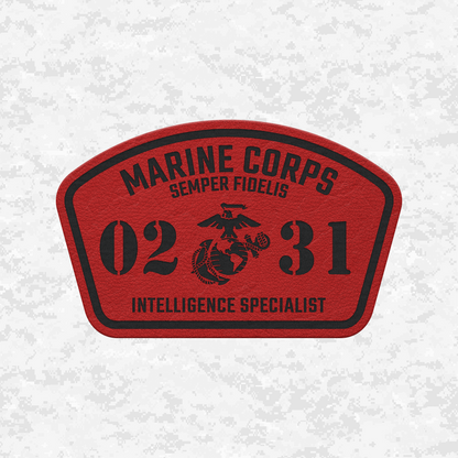 MOS 0231 Intelligence Specialist | Leather Patch | Velcro Backed