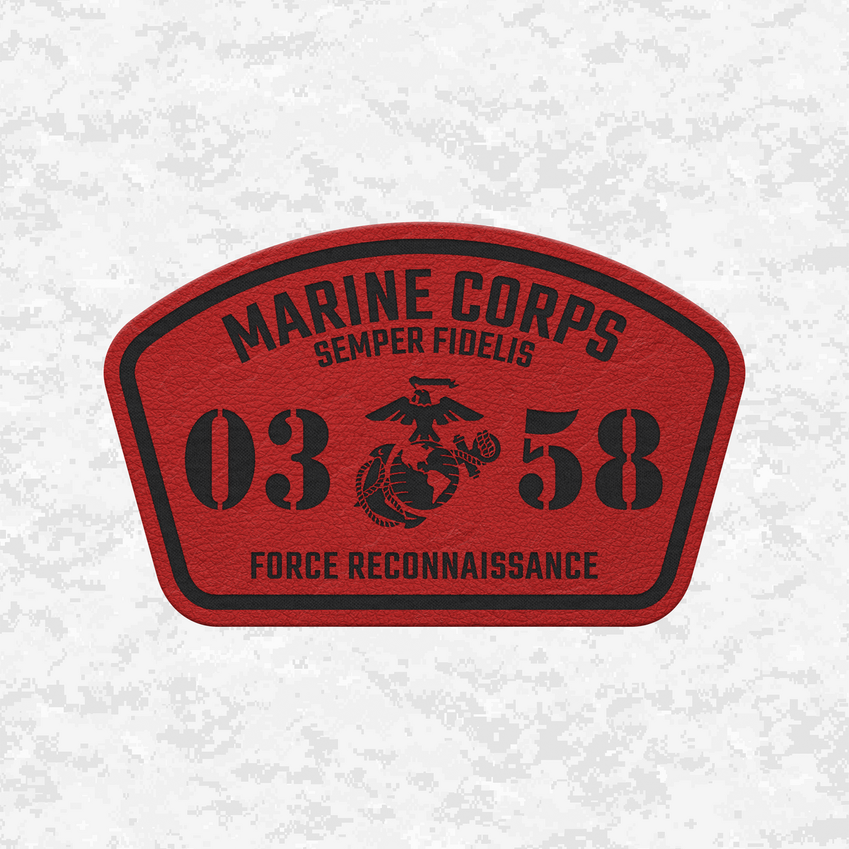 MOS 0358 Force Reconnaissance | Leather Patch | Velcro Backed