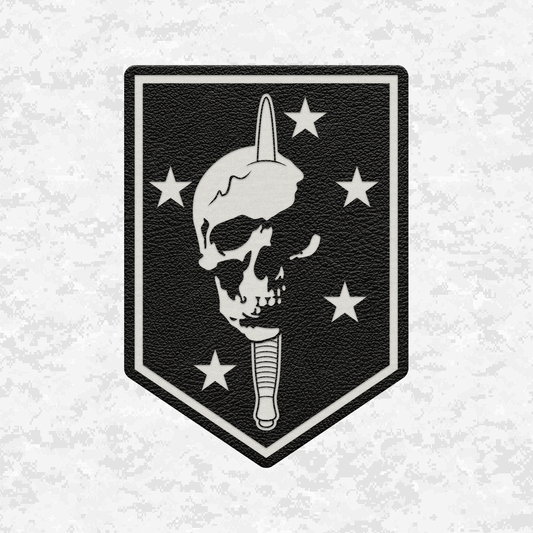 MARSOC 8130 Raider Crest | Leather Patch | Velcro Backed