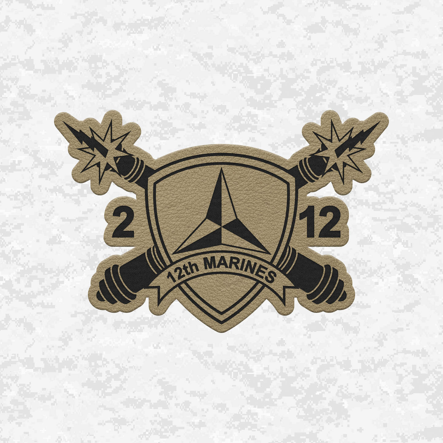 2nd Battalion 12th Marines Unit "The Thundering Guns of Death" | Leather Patch | Velcro Backed