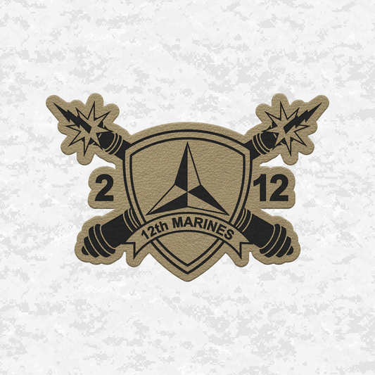 2nd Battalion 12th Marines Unit "The Thundering Guns of Death" | Leather Patch | Velcro Backed