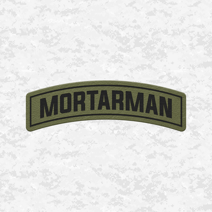 Mortarman Tab Insignia | Leather Patch | Velcro Backed