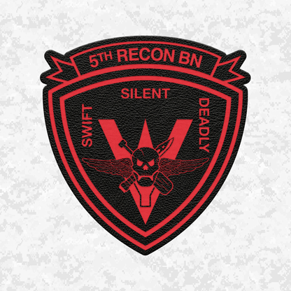 5th Reconnaissance Battalion Unit "Swift, Silent, Deadly" | Leather Patch | Velcro Backed