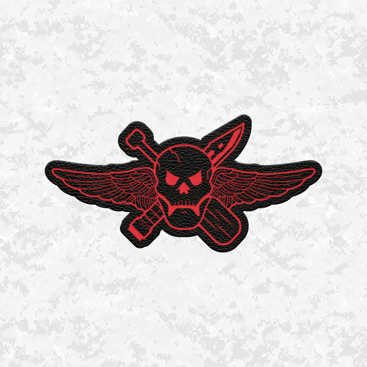 Recon Skull Jack & Wings | Leather Patch | Velcro Backed