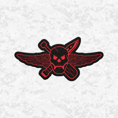 Recon Skull Jack & Wings | Leather Patch | Velcro Backed