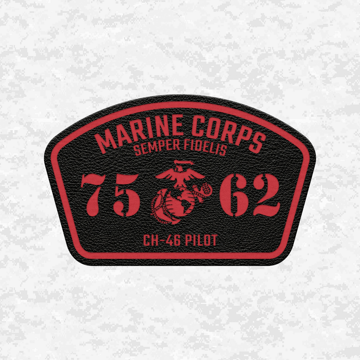 MOS 7562 CH-46 Pilot | Leather Patch | Velcro Backed
