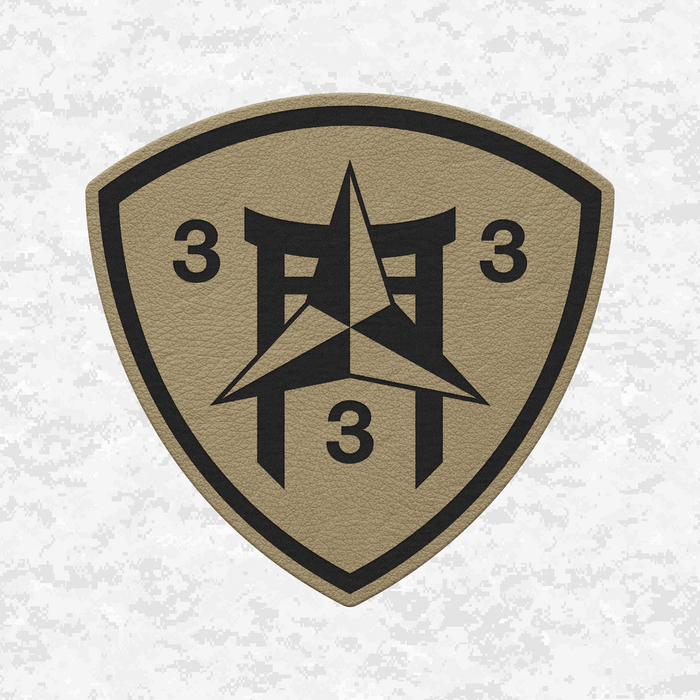 3rd Battalion 3rd Marines "Trinity" #2 | Leather Patch | Velcro Backed
