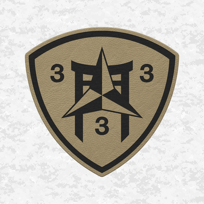 3rd Battalion 3rd Marines "Trinity" #2 | Leather Patch | Velcro Backed