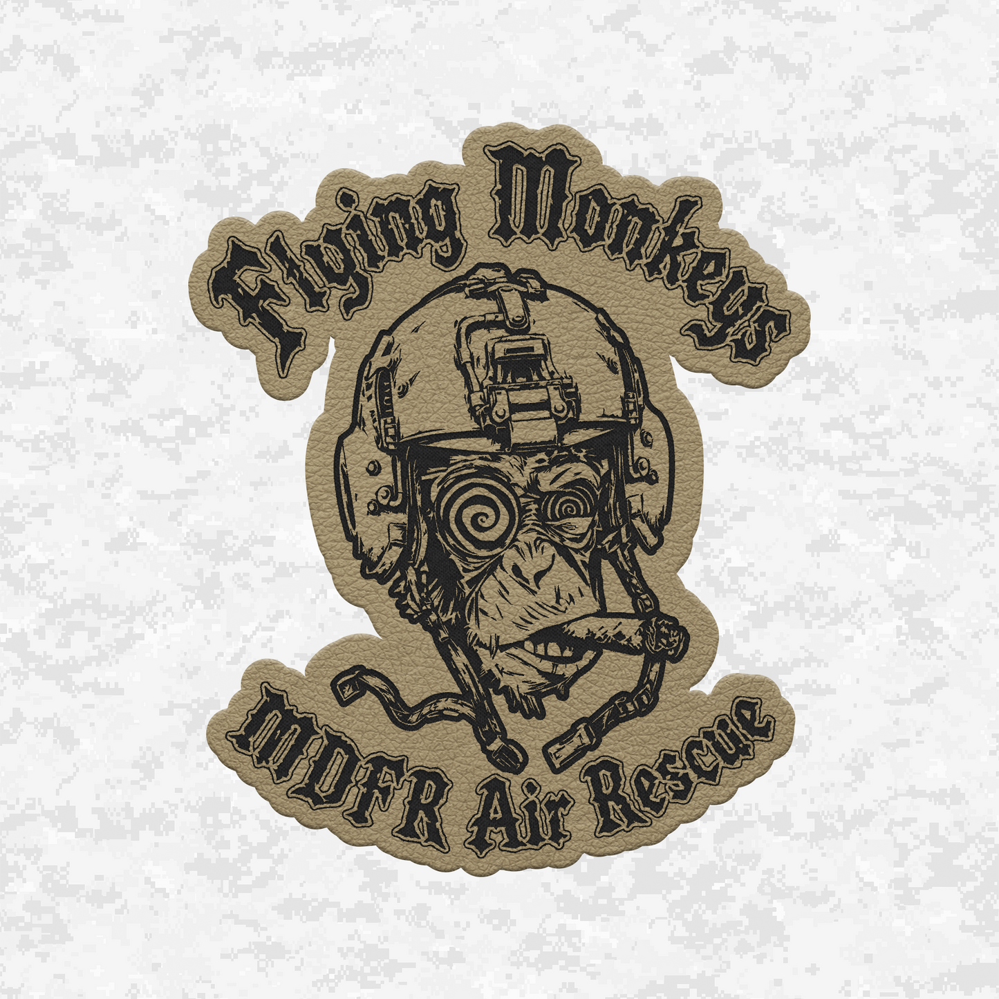 MDFR Air Rescue "Flying Monkeys" | Leather Patch | Velcro Backed