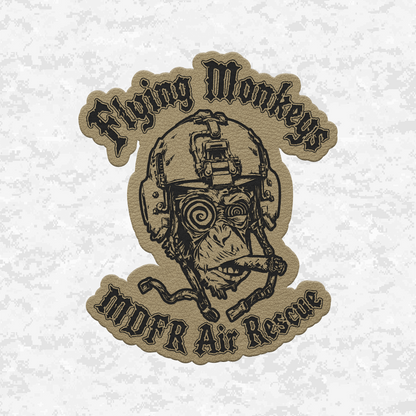MDFR Air Rescue "Flying Monkeys" | Leather Patch | Velcro Backed
