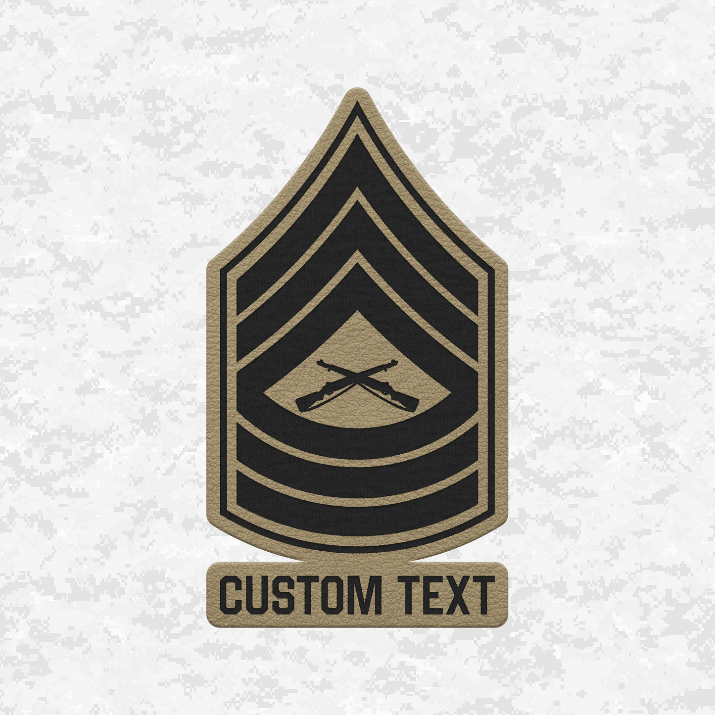 Custom E8 Master Sergeant of Marines | Leather Patch | Velcro Backed
