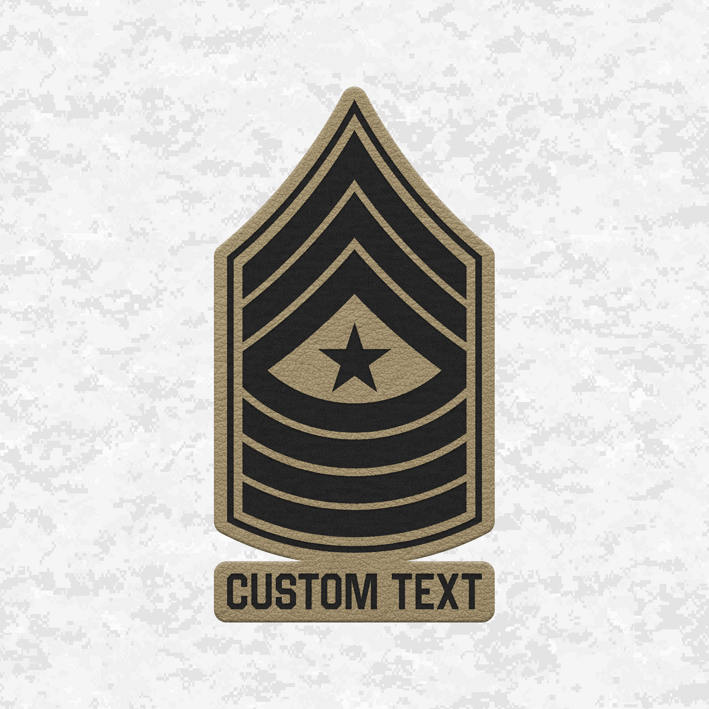 Custom E9 Master Gunnery Sergeant of Marines | Leather Patch | Velcro Backed