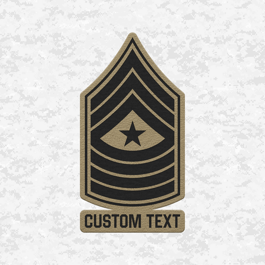 Custom E9 Master Gunnery Sergeant of Marines | Leather Patch | Velcro Backed