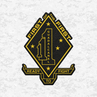 1st Battalion 1st Marines Unit "First of the First" | Leather Patch | Velcro Backed