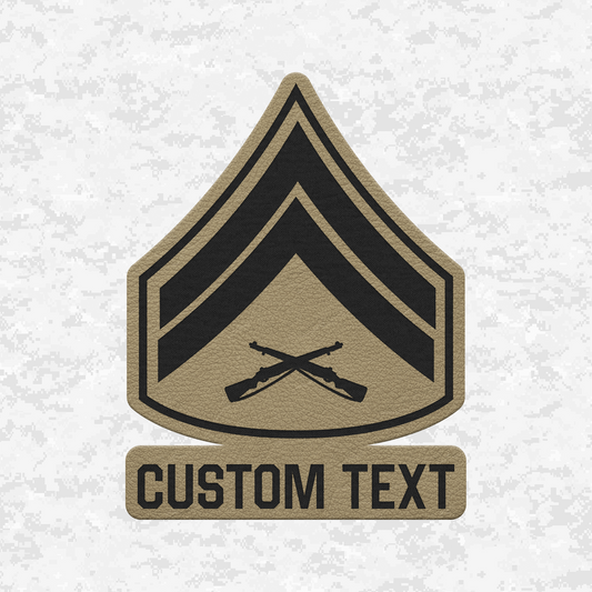 Custom E4 Corporal of Marines | Leather Patch | Velcro Backed