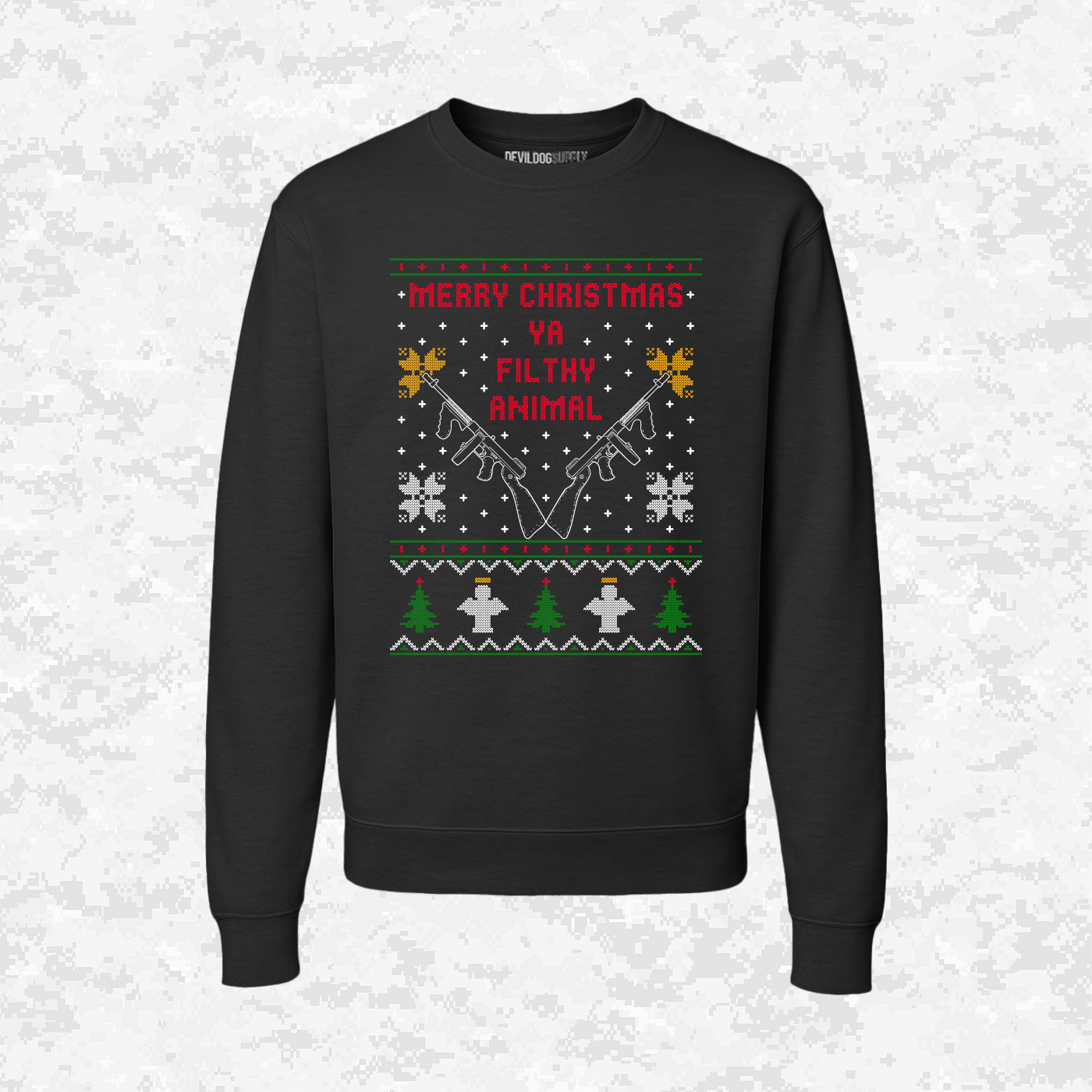 Merry Christmas | Ya Filthy Animal | Ugly Christmas Sweaters