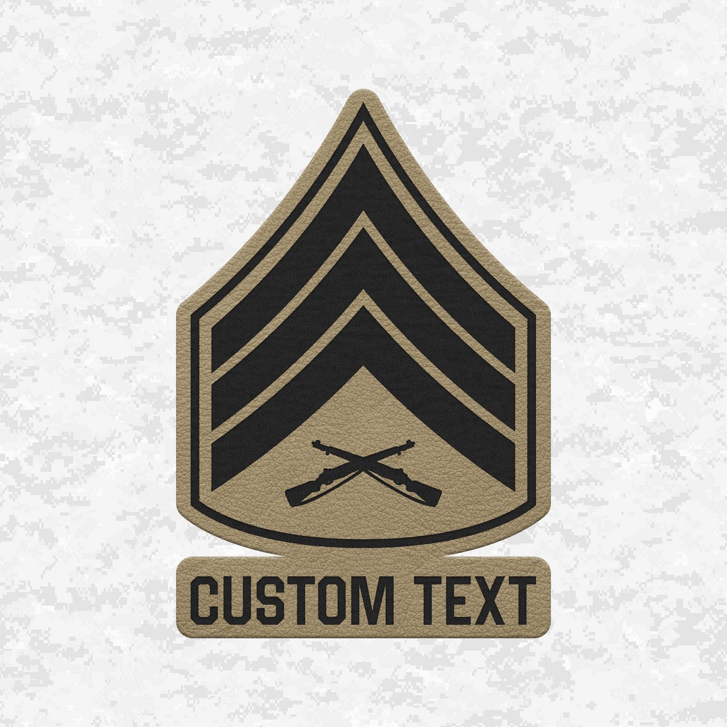 Custom E5 Sergeant of Marines | Leather Patch | Velcro Backed