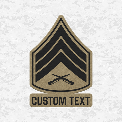 Custom E5 Sergeant of Marines | Leather Patch | Velcro Backed