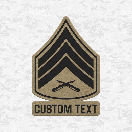 Custom E5 Sergeant of Marines | Leather Patch | Velcro Backed
