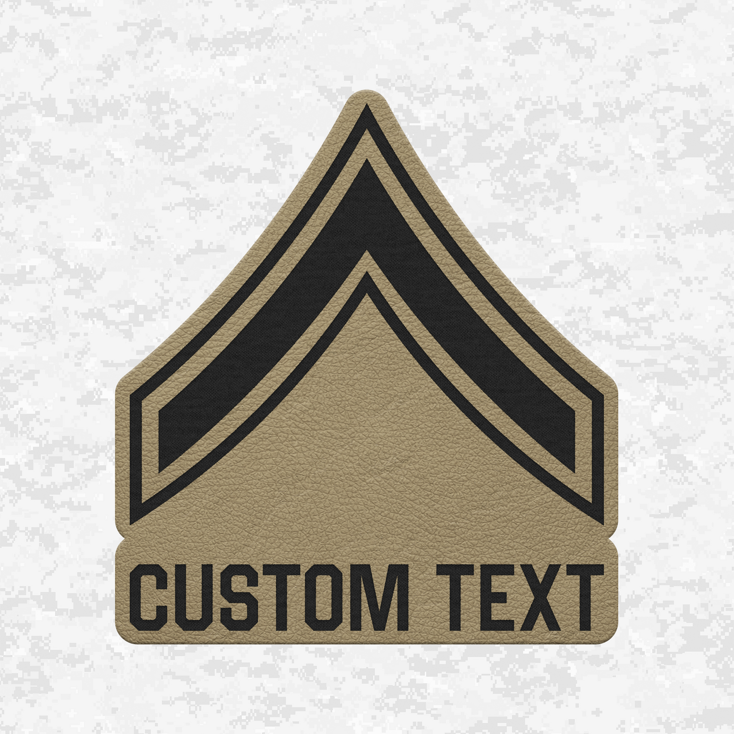 Custom E2 Private First Class of Marines | Leather Patch | Velcro Backed
