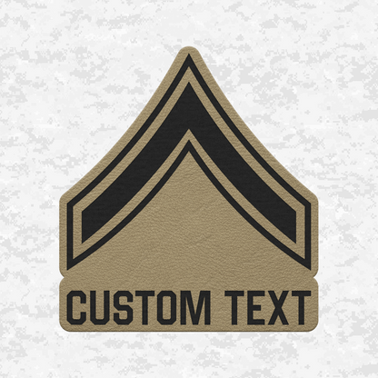 Custom E2 Private First Class of Marines | Leather Patch | Velcro Backed