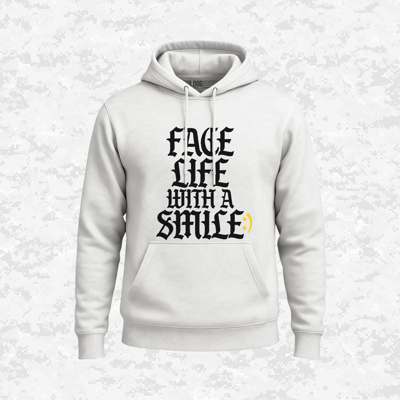 Face Life with a Smile | Essential Text | Hoodie