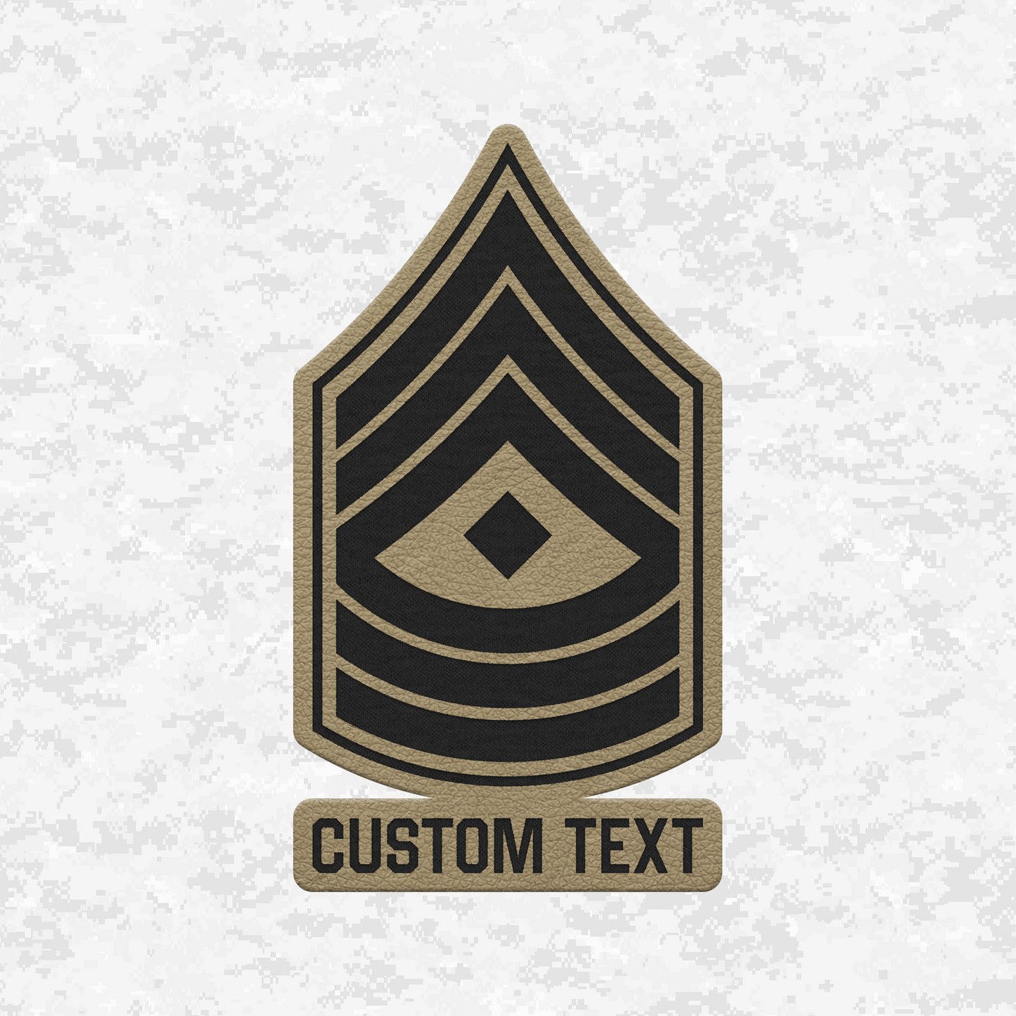 Custom E8 First Sergeant of Marines | Leather Patch | Velcro Backed