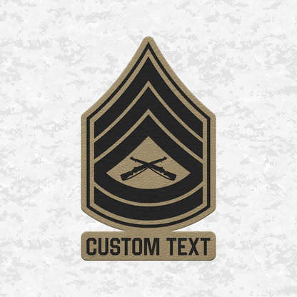 Custom E7 Gunnery Sergeant of Marines | Leather Patch | Velcro Backed